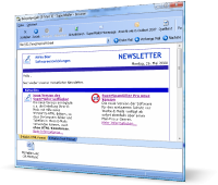 Newsletter Software SuperMailer - Serien-E-Mail Vorschau der erstellten E-Mail